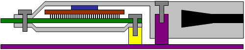 Schematische Darstellung des CPU-Khlers mit Modifikation